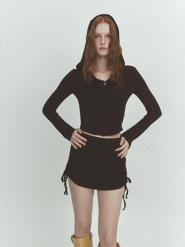 WRINKLE STRING SKIRT (BLACK) - ASURA - Modalova