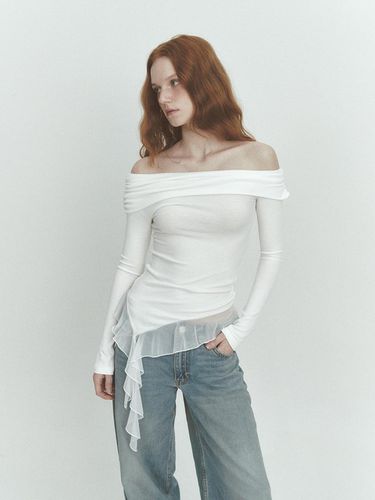 OBLIQUE SHIRRING WAVE T (IVORY) - ASURA - Modalova