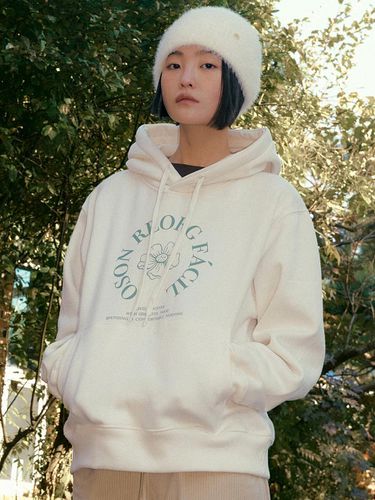 Vintage Brushed Fleece Hoodie [Cream] - REORG - Modalova