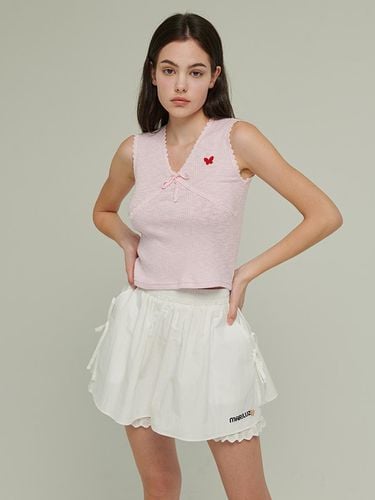 Natural Slub Sleeveless Tank_PINK - MARILUZ - Modalova