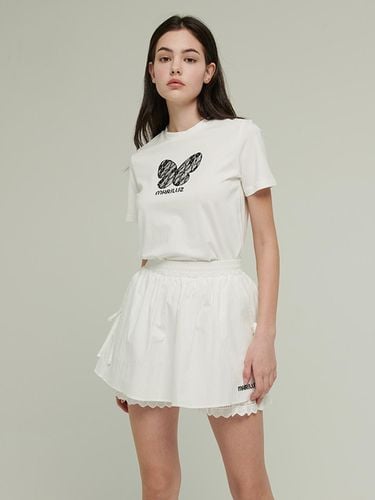 LACE BUTTERFLY LOGO TSHIRT_WHITE - MARILUZ - Modalova