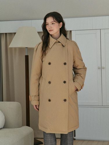 Long Down Trench Coat_BEIGE - MARILUZ - Modalova