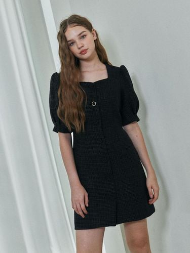 Heartneck Puff Mini Dress_BLACK - MARILUZ - Modalova