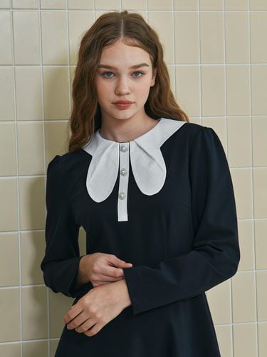 Butterfly Collar Dress_NAVY - MARILUZ - Modalova