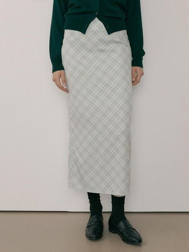 Check Maxi H-line Skirt [Soft Green] - REORG - Modalova