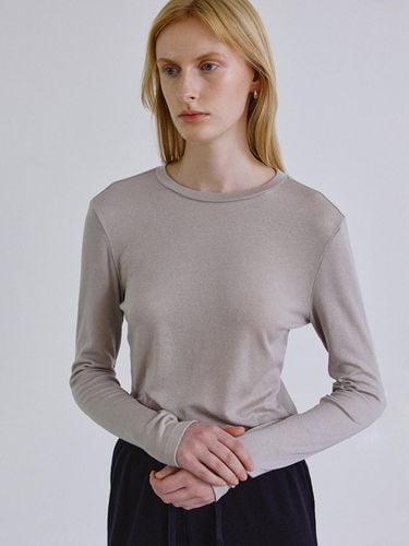 Loose Fit Wool Tencel Ribbed Top [] - STEP AROUND - Modalova