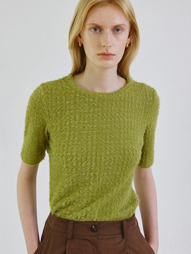 Hairy half-sleeve shirts_GREEN - STEP AROUND - Modalova