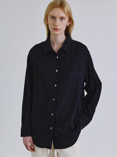 Oversized Vintage Check Cotton-Rayon Shirt [] - STEP AROUND - Modalova