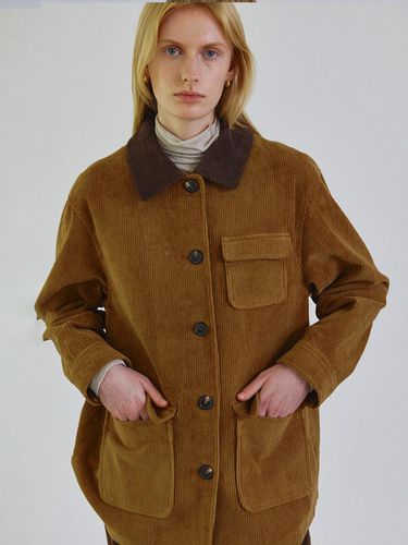 Corduroy work jacket_CAMEL - STEP AROUND - Modalova