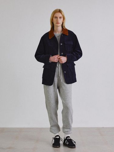 Corduroy work jacket_NAVY - STEP AROUND - Modalova