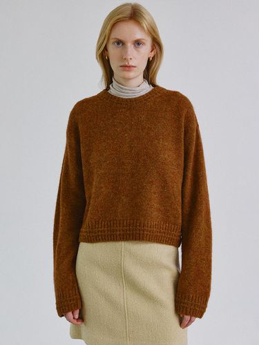 Wool rib line drop knit_BROWN - STEP AROUND - Modalova