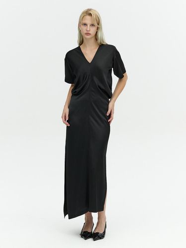 SATIN FLOW HALF DRESS_BLACK - L’H.A.S - Modalova