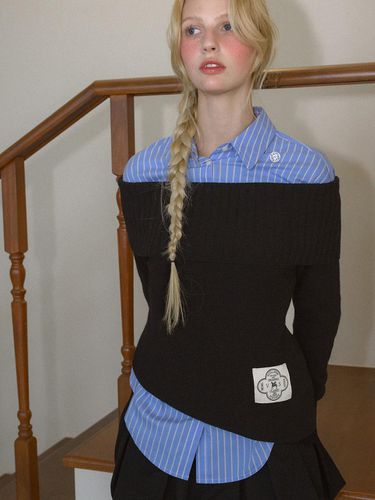 LINE] Unbalanced Merino Wool Shoulder Knitwear - VITALSIGN - Modalova