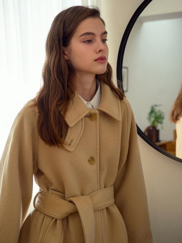 LINE]Premium Cashmere Oversized Single Long Coat - VITALSIGN - Modalova