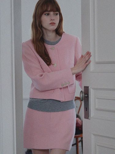 Pink Boucle Tailored Jacket - TAV - Modalova