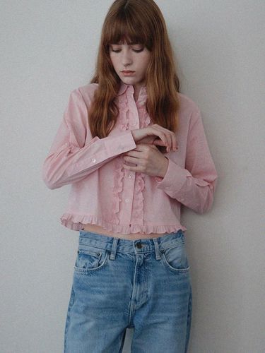 Round collar Frill Shirts - Pink - TAV - Modalova