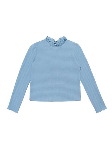 Neck Frill Ribbon T-Shirt - Blue - TAV - Modalova