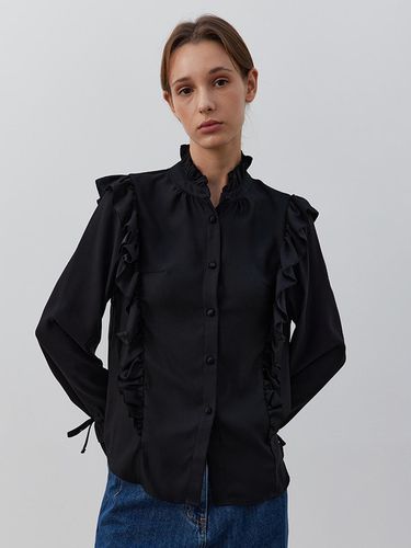 RUFFLED BLOUSE-BLACK - MARILUZ - Modalova