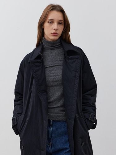 Long Down Trench Coat-NAVY - MARILUZ - Modalova