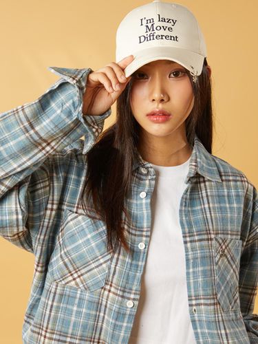 Napping Oversized-Fit Checked Shirt - KOLEAT - Modalova