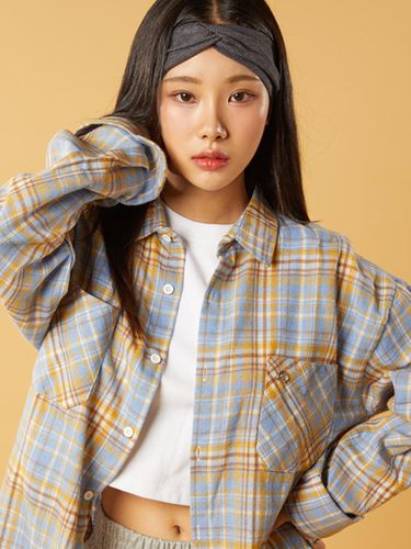 Napping Oversized-Fit Checked Shirt - KOLEAT - Modalova