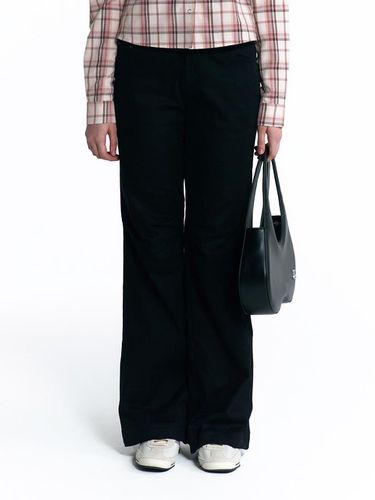 Layered bootcut spandex pants [black] - KIRSH - Modalova