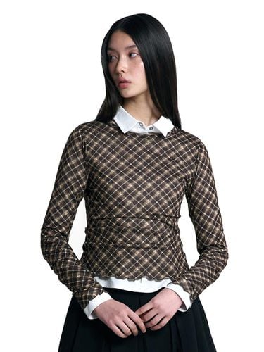 Checkered Slim Fit T-shirt with Checkered Checkere - KIRSH - Modalova