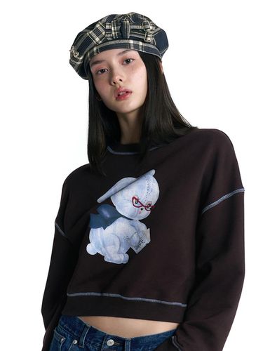 Witty Bunny Sweatshirt [Dark Brown] - KIRSH - Modalova