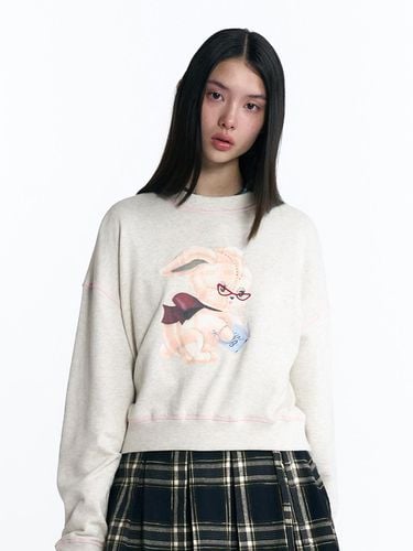 Checkered wee bunny sweatshirt [light brown] - KIRSH - Modalova