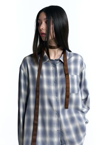 Checkered Loose Fit Shirt [Dark Sky] - KIRSH - Modalova