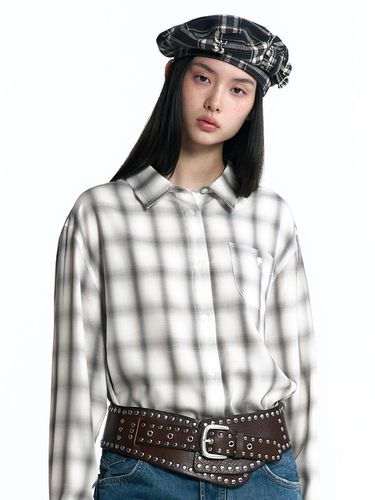 Loose Fit Checkered Shirt [Beige] - KIRSH - Modalova