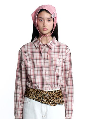 Loose Fit Checkered Shirt [Pink] - KIRSH - Modalova