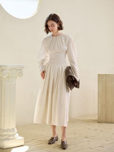 YY_Waist Pleated French Dress_2color - yyiam - Modalova