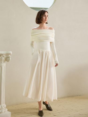 YY_Temperament pleated solid color dress - yyiam - Modalova