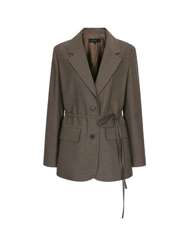 Belted Single Check Jacket OW4AJ8520 - OLIVE DES OLIVE - Modalova