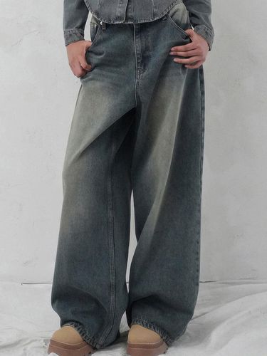 Basic Brush Daily Wide Pants BLUE - AVANDRESS - Modalova