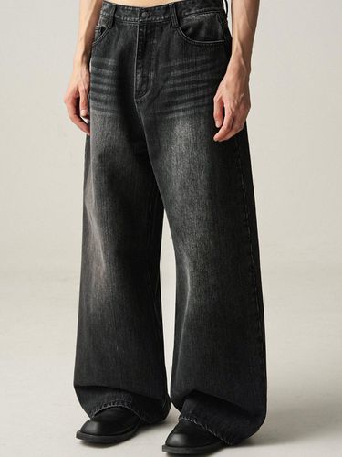 Snap Wide Denim Pants BLACK - AVANDRESS - Modalova