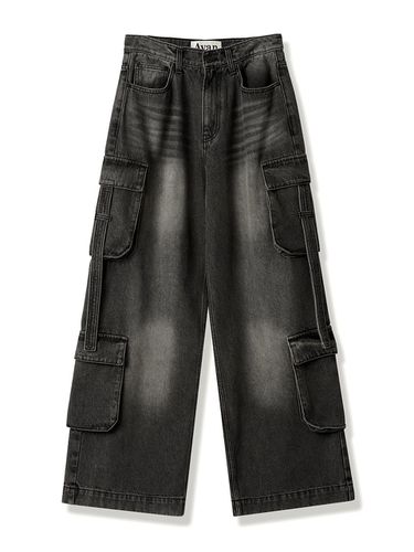 Ribbon Wide Cargo Pants BLACK - AVANDRESS - Modalova