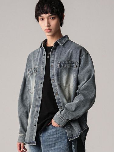 Calm Stone Denim Shirt BLUE - AVANDRESS - Modalova