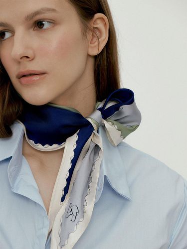 Elin silk scarf (2colors) - BB’DE SOLI’DE - Modalova