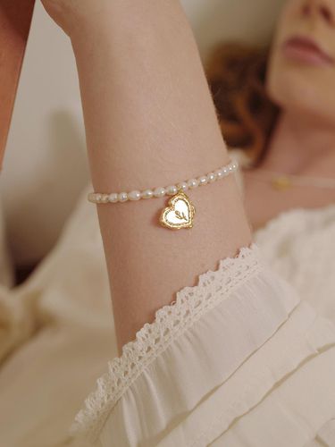 Melting heart tulip pearl bracelet - fiore - Modalova