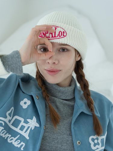 Circle logo beanie - white - CASE A LOT - Modalova