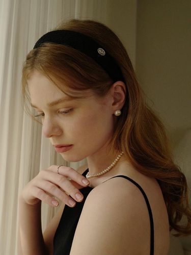 Tulip classic hairband (black) - fiore - Modalova