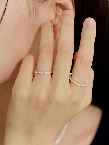 Silver]Twinkle frame cubic ring - murmur - Modalova