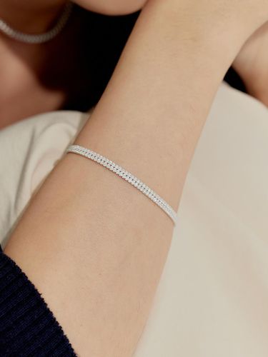 Silver]Sparkling double cubic bracelet - murmur - Modalova