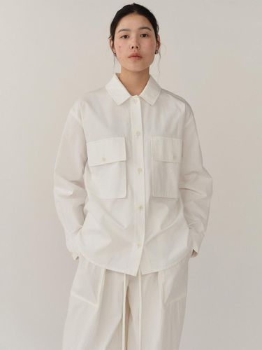 Anna Heavy Cotton Shirt - White - KINDERSALMON - Modalova