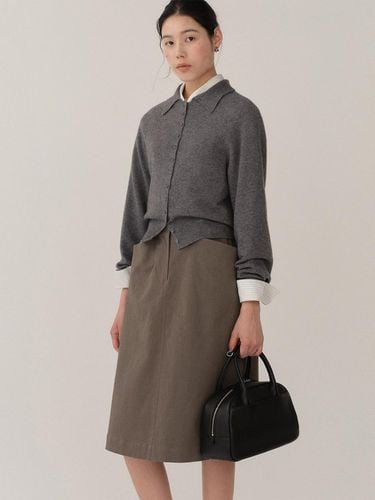 FW24 Cashmere Cardigan Melange-Gray - KINDERSALMON - Modalova