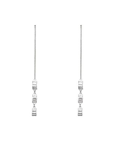 Triple pleats chain Earrings - FADEMINE - Modalova