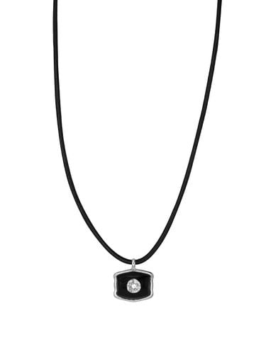 Black coat of arms leather Necklace - FADEMINE - Modalova