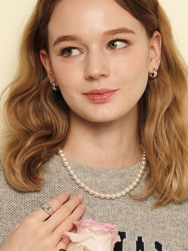 Silver]Classic pearl necklace(8mm) - murmur - Modalova